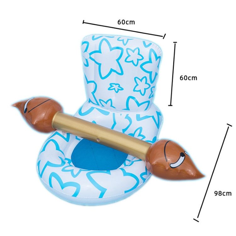 Inflatable Water Deck Chair Floating Bed 98 X 60 X 60cm