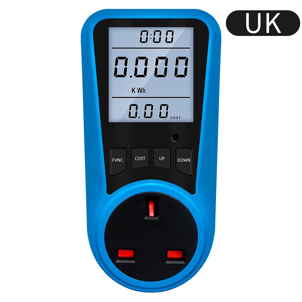 AC Power Meter Digital Wattmeter Watt Energy Monitor Time Voltage Display Socket Analyzer EU UK AU US BR FR IT Plug Backlight