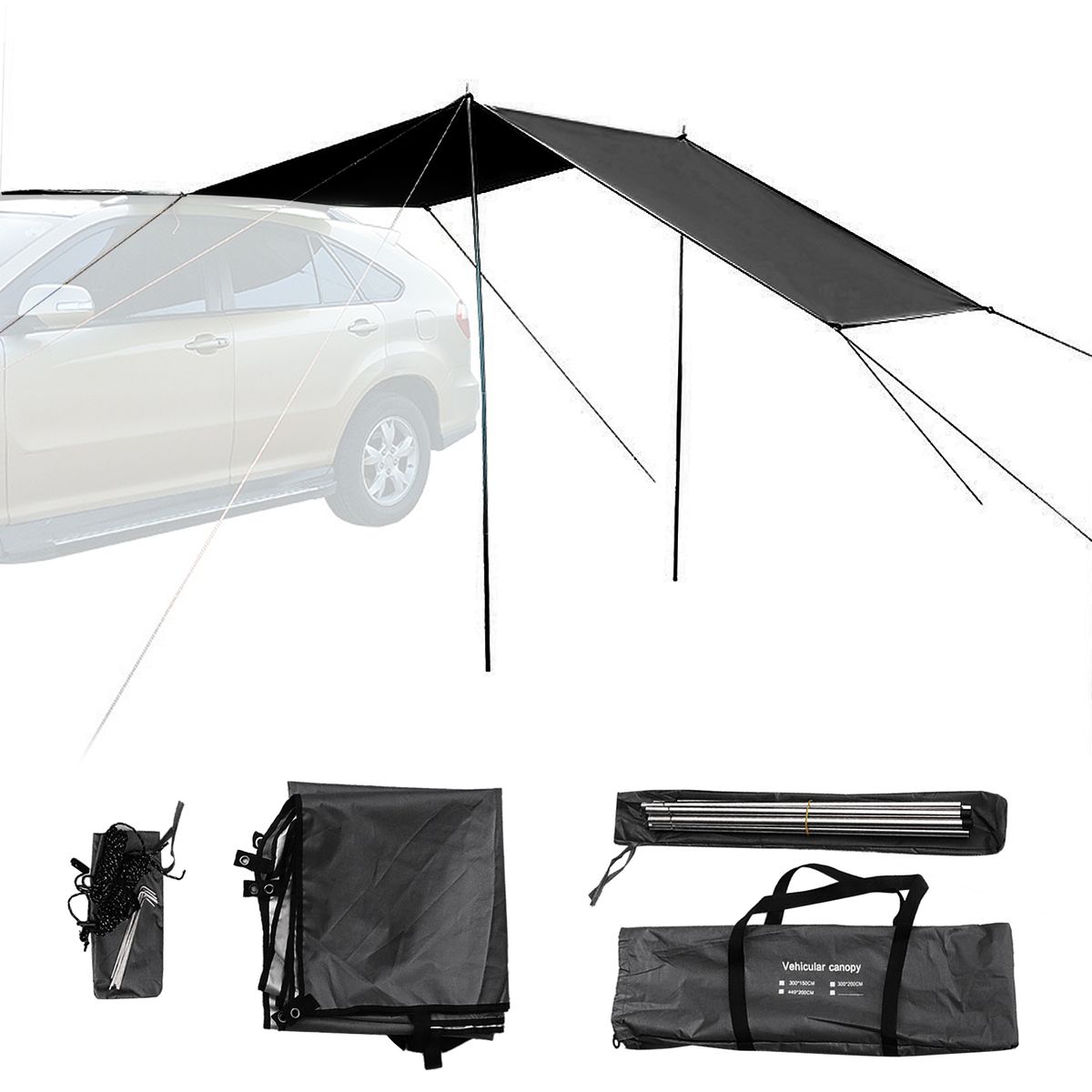 Auto Canopy Tent Roof Top For SUV Car Outdoor Camping Travel