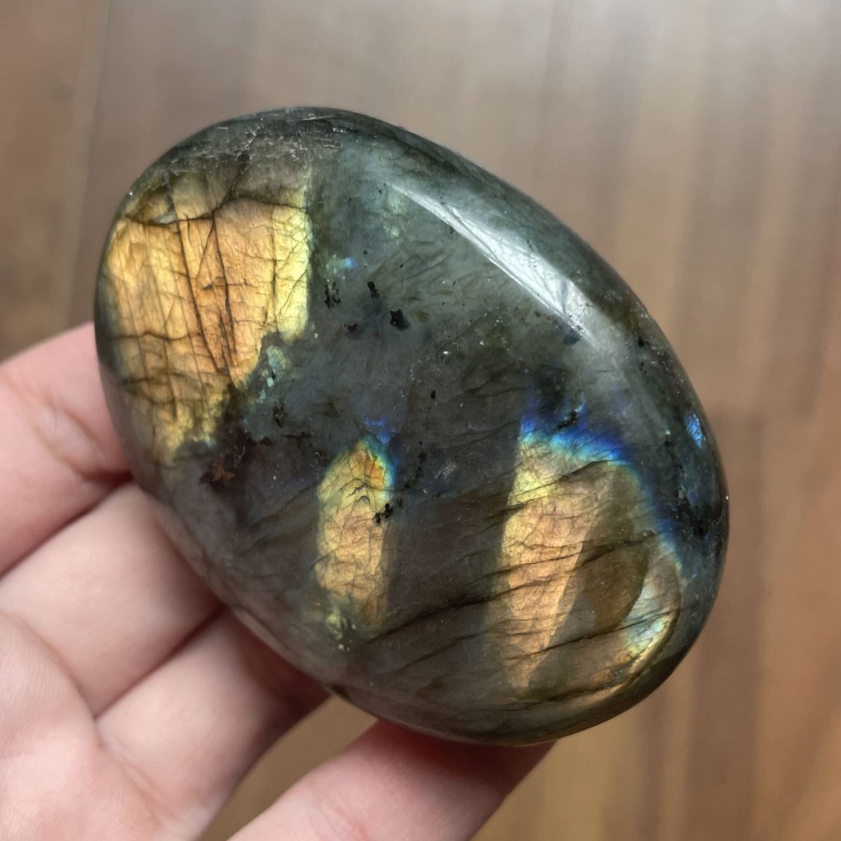 Natural Stone Labrite Crystal Decoration Polished Moonstone G Healing Rock Quartz Gift Reiki Ritual