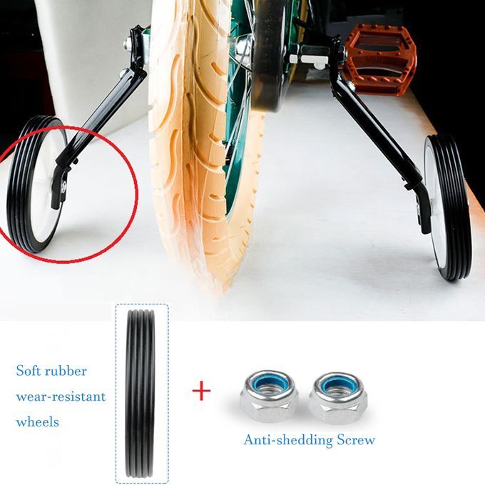 Universal Bike Stabilisers Wheel Kids Cycle Training Wheels For Black