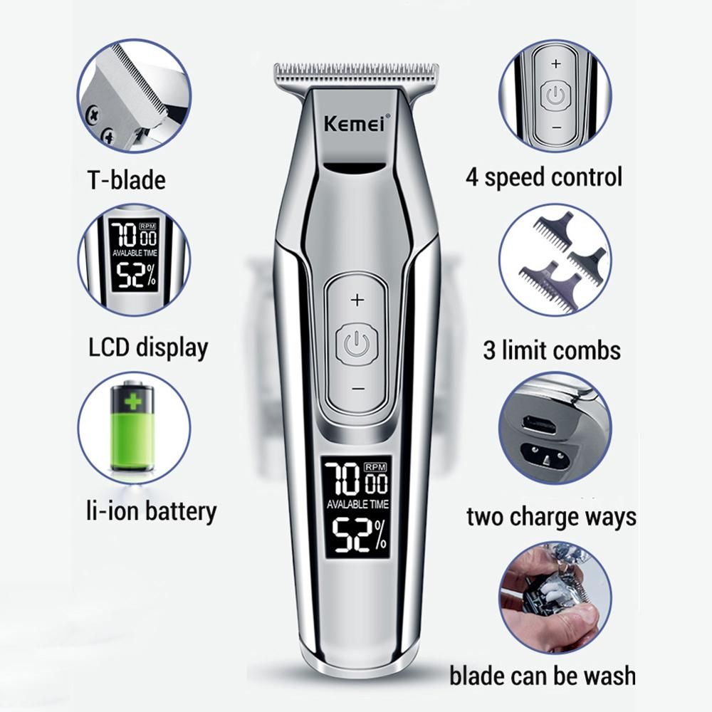 KEMEI KM-5027 Hair Clipper Hair Trimmer For Men Hair Beard Trimmer Rechargeable Barber Hair