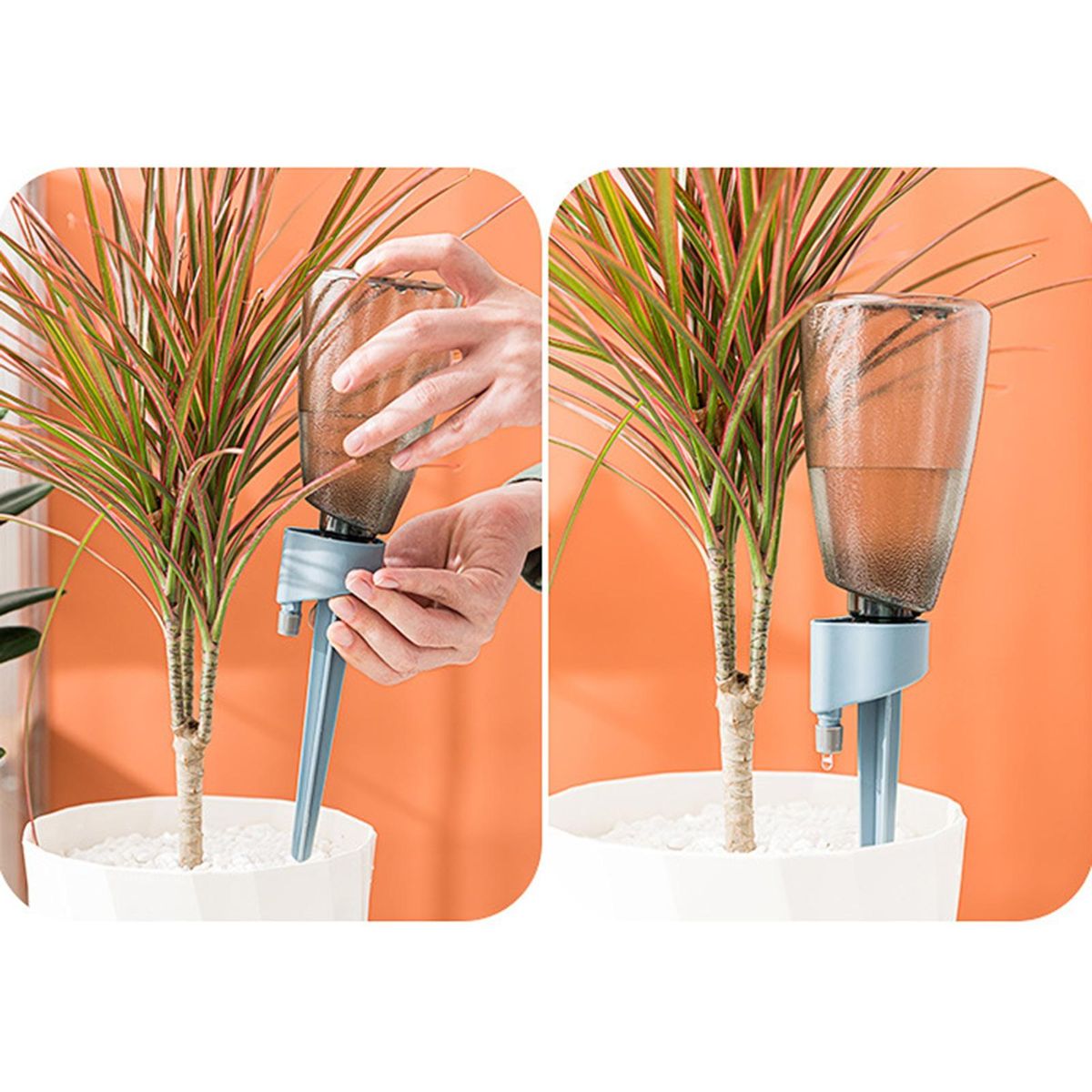 1 Set Flower Watering Device Automated Drip Irrigation Watering Tool Blue