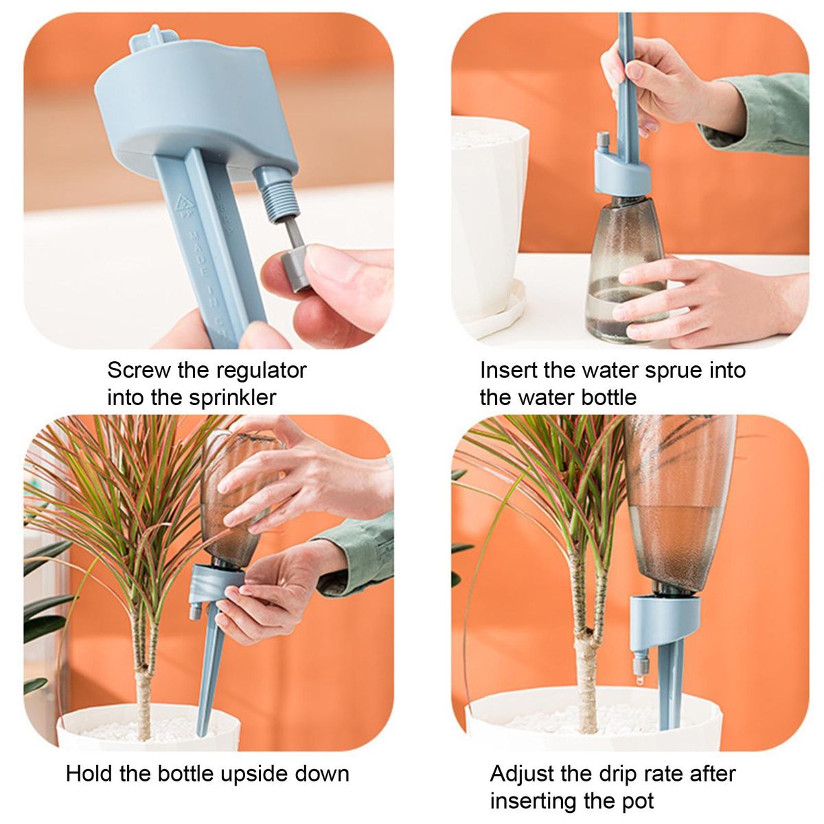 1 Set Flower Watering Device Automated Drip Irrigation Watering Tool Blue