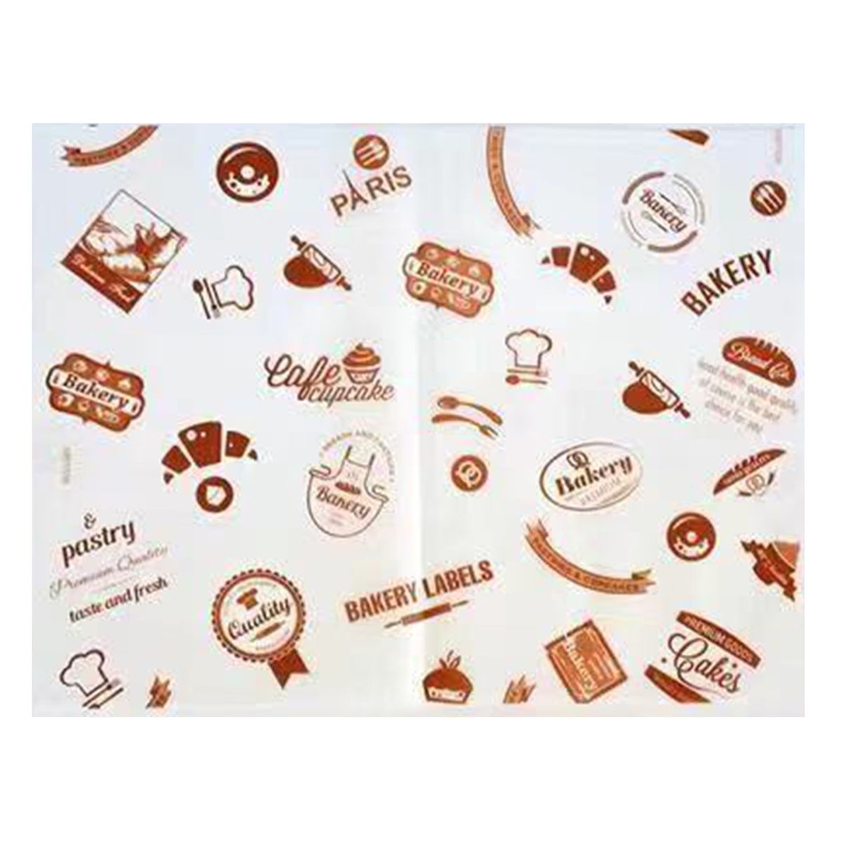 50Pcs Food Basket Liner Barley Print Tray Liner D