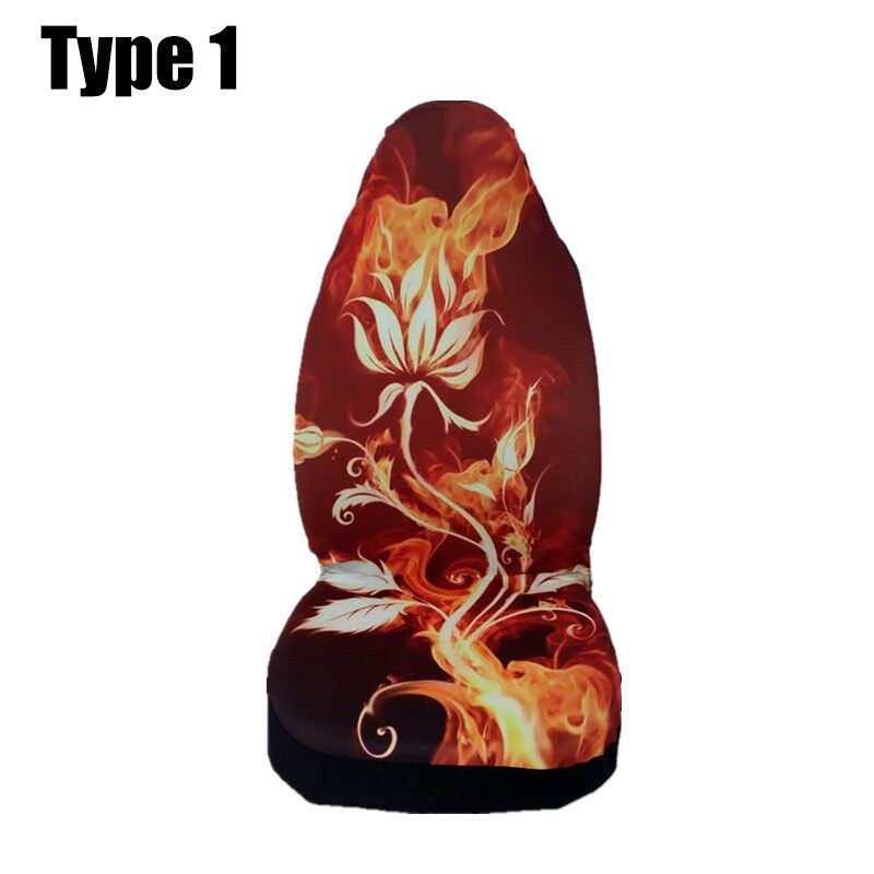 (Digital Printing) Single-Seat Car Seat Cover Front Seat Cover All-season Auto Protector Interior Car Cushion Polyester Cover For Car Truck SUV Van-Protect From Mud And Dirt Car