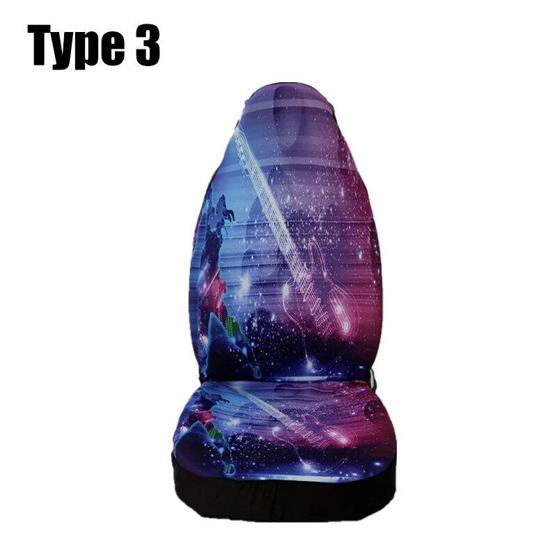 (Digital Printing) Single-Seat Car Seat Cover Front Seat Cover All-season Auto Protector Interior Car Cushion Polyester Cover For Car Truck SUV Van-Protect From Mud And Dirt Car