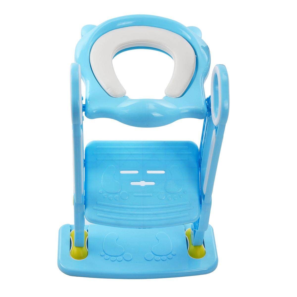 Super Safe Non Slip Kids Baby Toddler Toilet Seat Ladder Step Potty Training