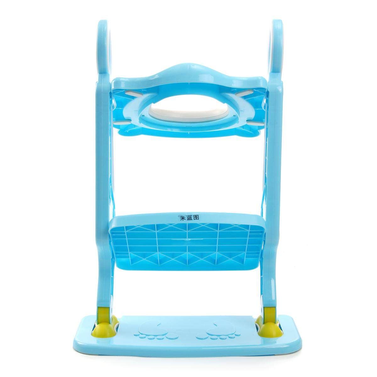 Super Safe Non Slip Kids Baby Toddler Toilet Seat Ladder Step Potty Training