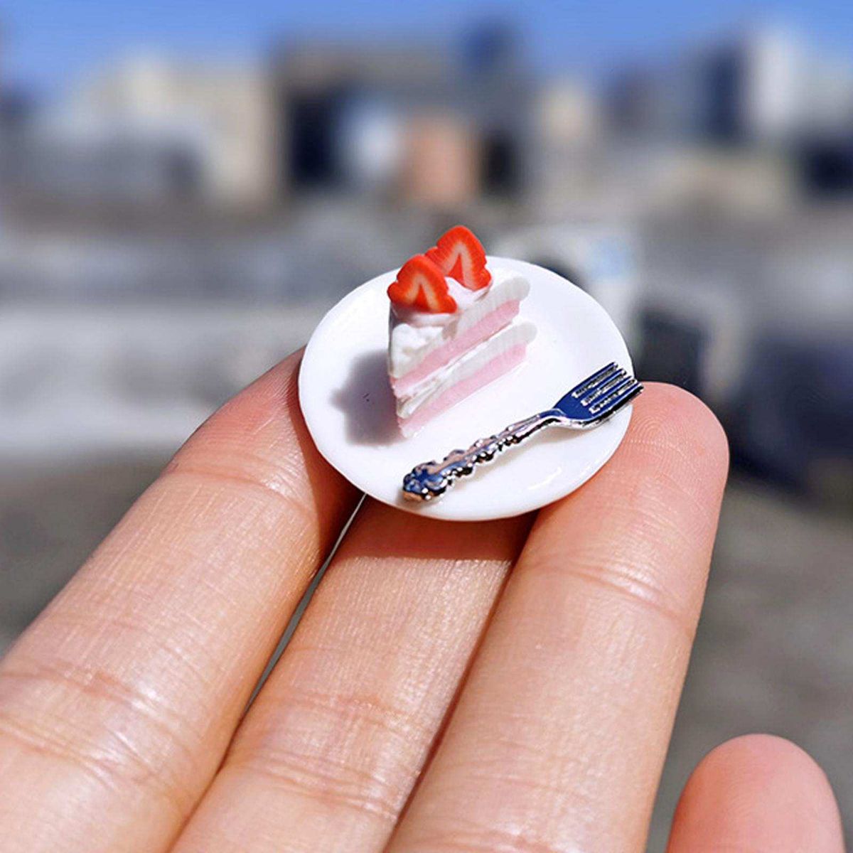 1/12 Miniatures Dollhouse Play Food Cake Dollhouse Strawberry Cake