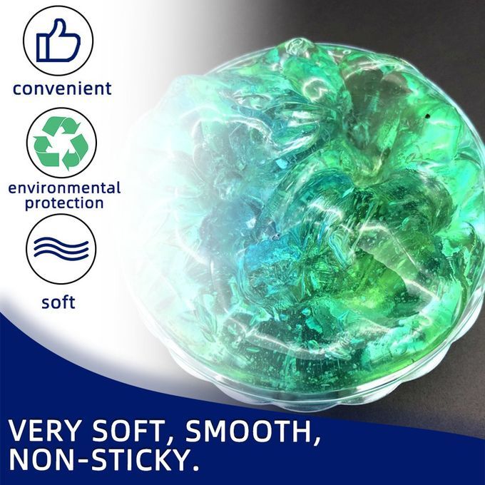 60ML  Lay Slime DIY  Rystal Mud Play Transparent Magi  Kid Toys Best Gift-green & Blue