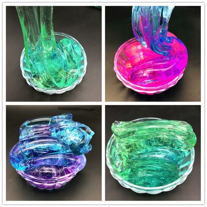 60ML  Lay Slime DIY  Rystal Mud Play Transparent Magi  Kid Toys Best Gift-green & Blue
