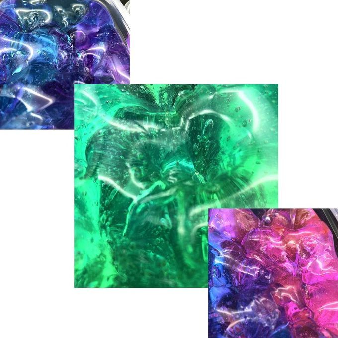 60ML  Lay Slime DIY  Rystal Mud Play Transparent Magi  Kid Toys Best Gift-green & Blue