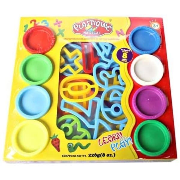 PlayDough Modelling Clay With Alphabet And Numbers Cutters