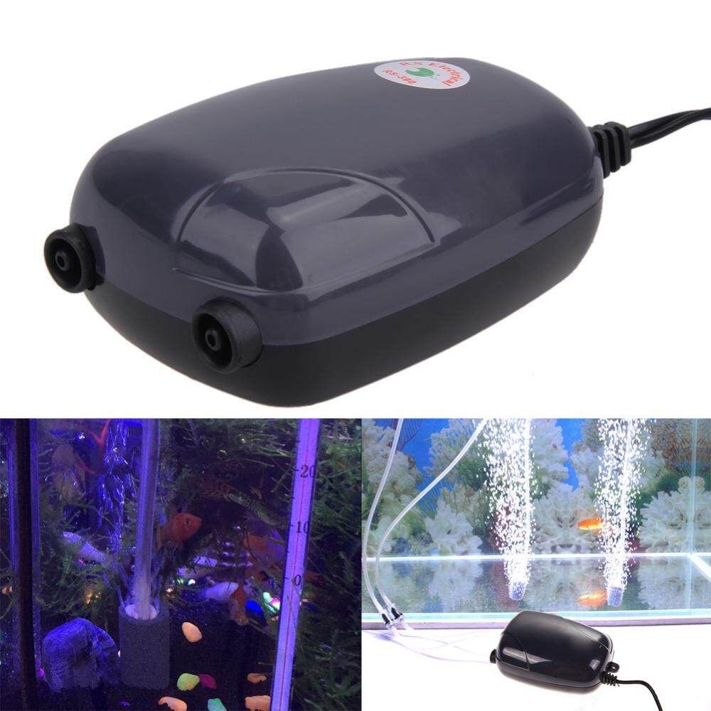 Air Bubble Disk Aerator Aquarium Fish Tank Pond Pump Hydroponic Oxygen Air Pump Air Hose Pipe --- RS-290 Single-headed 3W Oxygen Pipe 2m   1 Outlet Stone