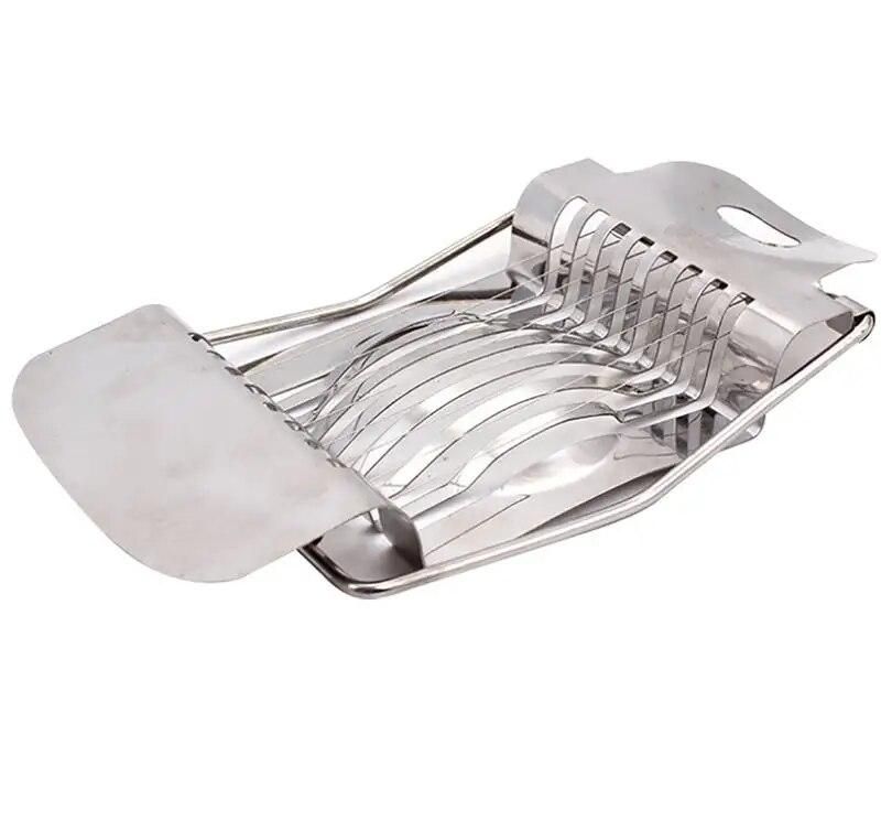 Kitchen Accessories 1Pcs Stainless Steel Boiled Egg Slicer Section Cutter Mushroom Tomato Cutter Kitchen Tool Egg Slicer Cutter