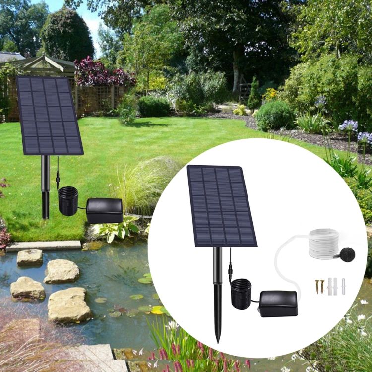 Battery Free Solar Drive Oxygen Pump DC Fish Pond Aerator