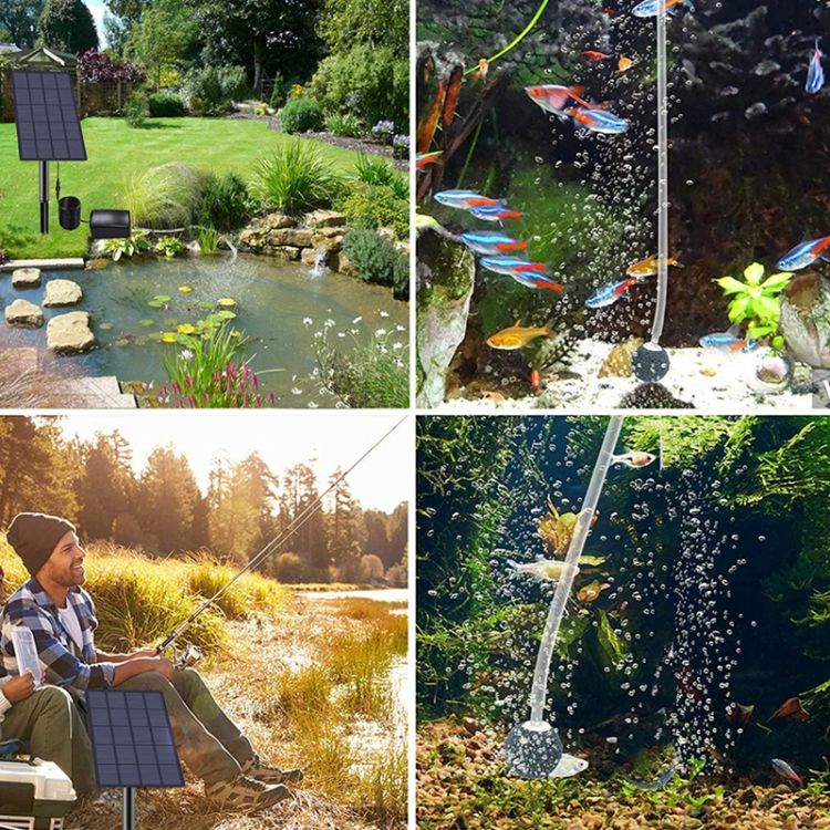 Battery Free Solar Drive Oxygen Pump DC Fish Pond Aerator