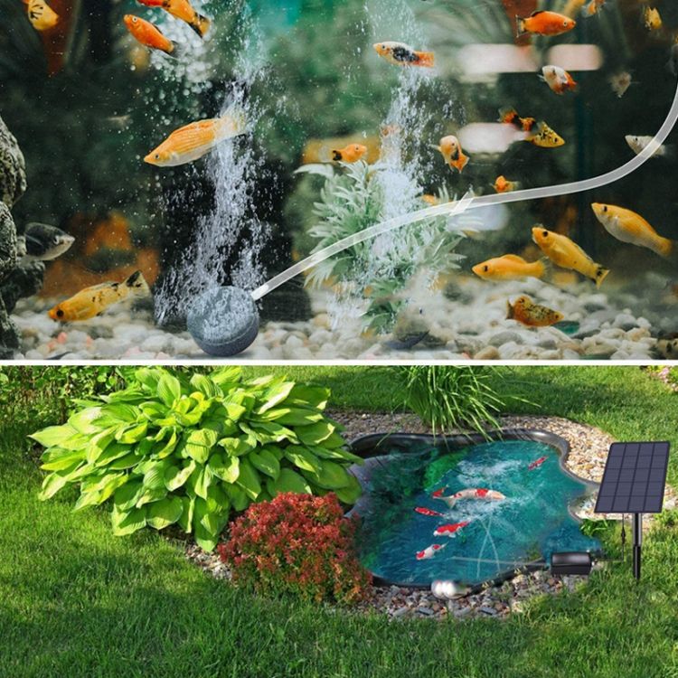Battery Free Solar Drive Oxygen Pump DC Fish Pond Aerator