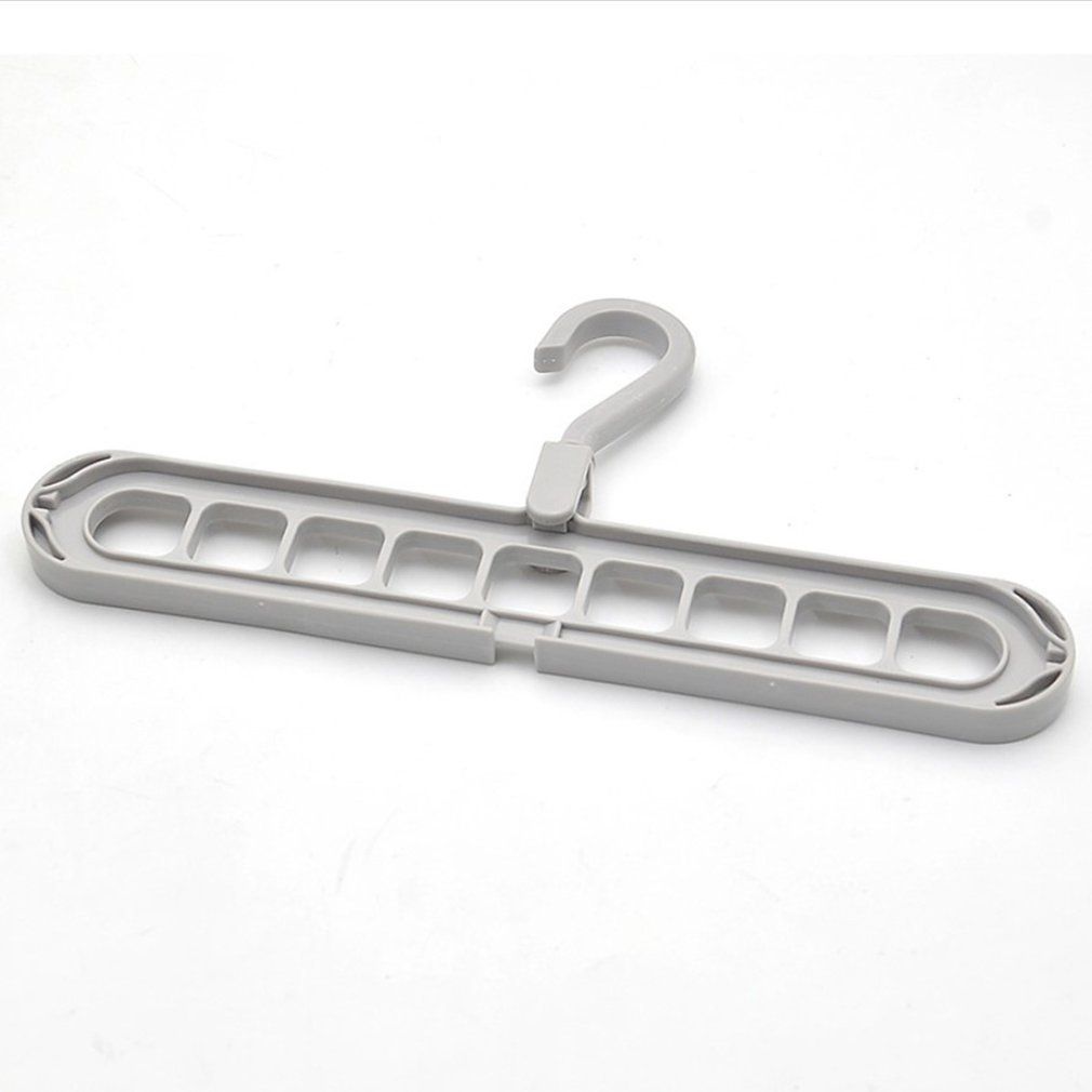 Rotating Nine-Hole Hanger Multi-Function Multi-Layer Folding Magic Hanger