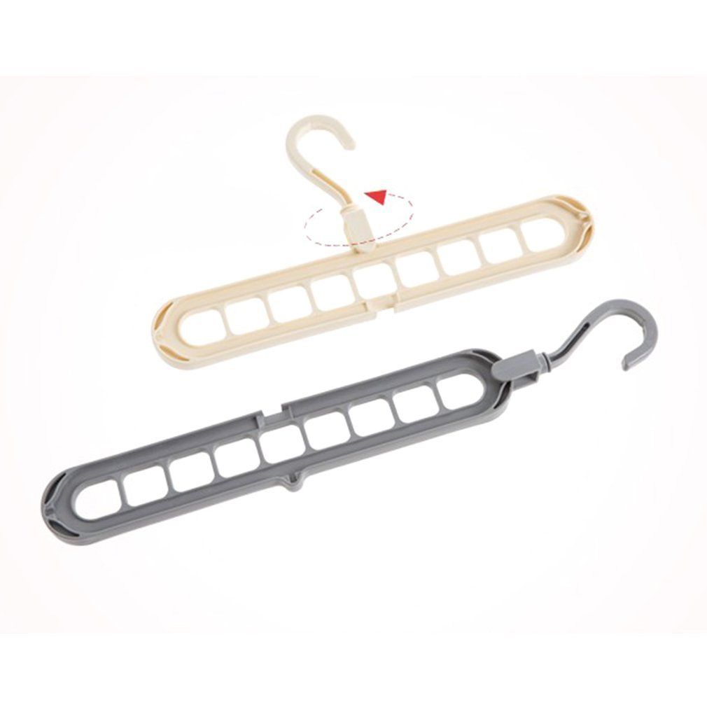 Rotating Nine-Hole Hanger Multi-Function Multi-Layer Folding Magic Hanger
