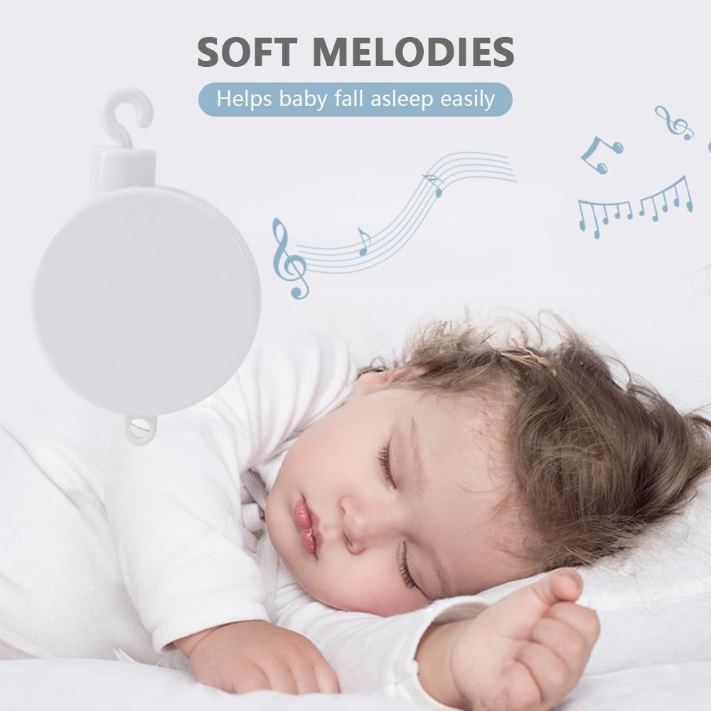 Musical Baby Crib Mobile with Hanging Rotating Toys Infant Bed Decoration for Baby Boys Girls