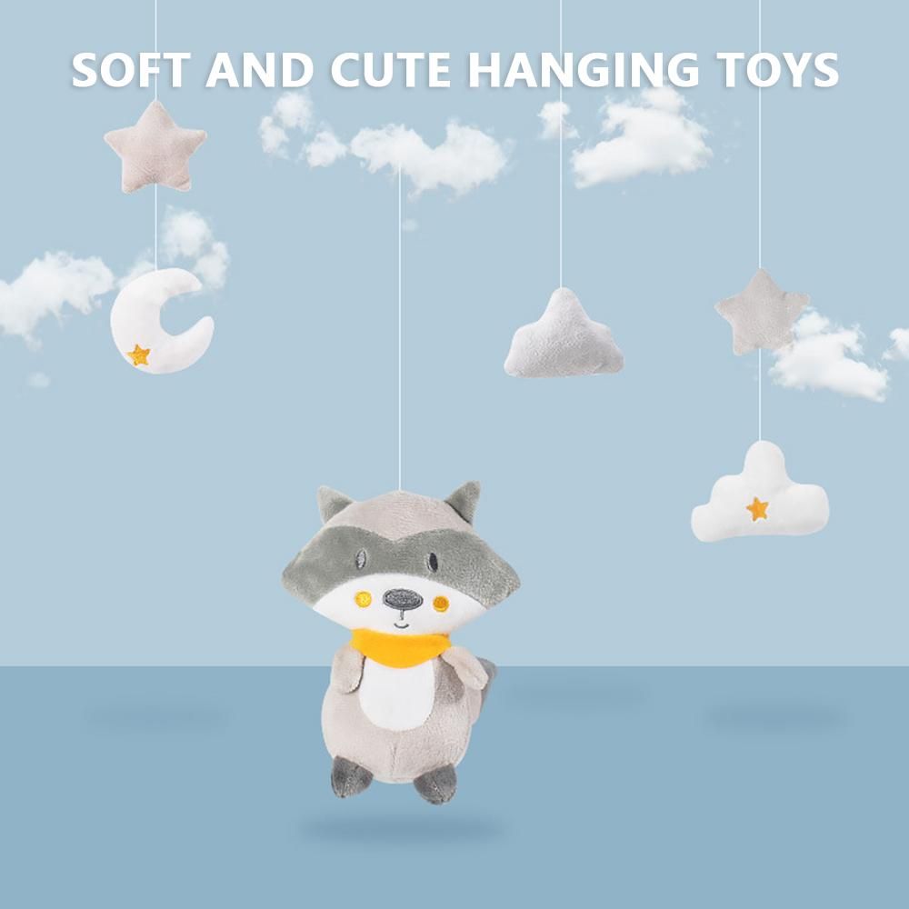 Musical Baby Crib Mobile with Hanging Rotating Toys Infant Bed Decoration for Baby Boys Girls