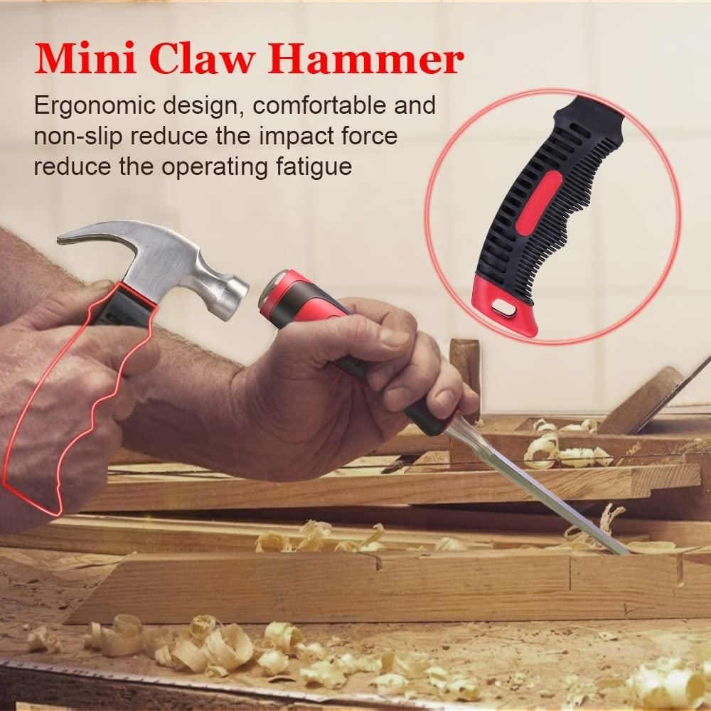 Meterk 8pcs Wood Chisel Set with Hammer Wood Carving Tools with Storage Case Non-slip Handle for Carving Woodworking Anti-Rust