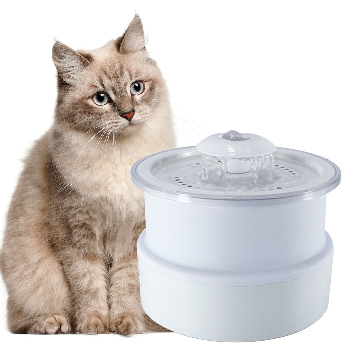 2.4L Cat Water Fountain With Night Night Auto Power Off Pet