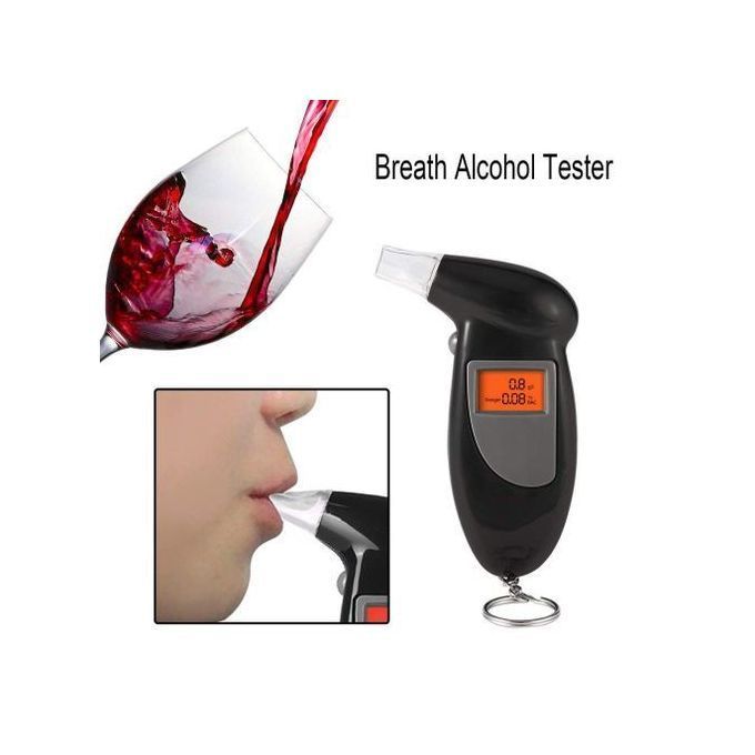 Digital LCD Alcohol Tester With Mouthpieces Breathalyzer