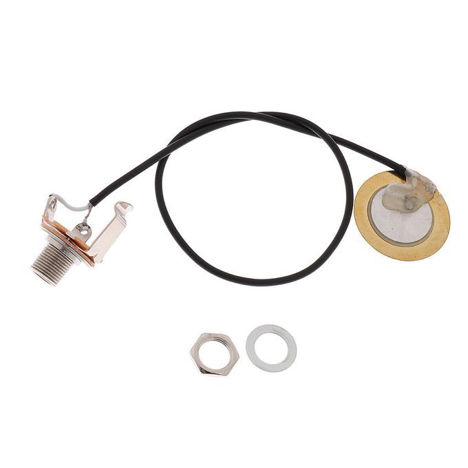Violin Fiddle Pickup Piezo Transducer Prewired Amplifier For Violinsit