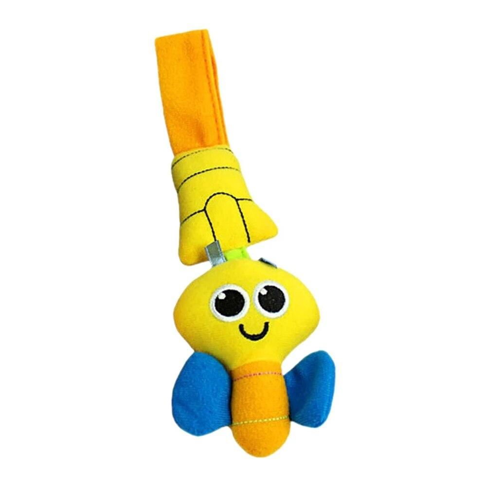 Multifunctional Cartoon Style Bed Hanging Bed Bell Baby Stroller Hanging With Rattle Bed Hanging Lovely Shape Plush Fabric
