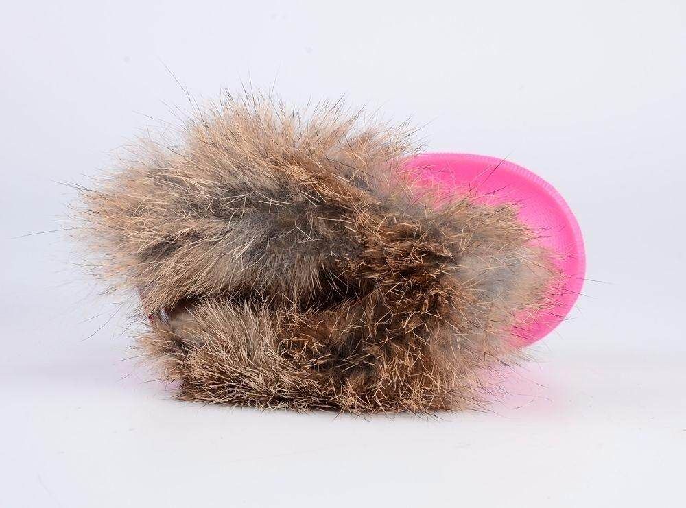 Child Girls Kids Winter Warm Booties Leather Rabbit Fur Shoes Snow Ankle Boots Rose 21
