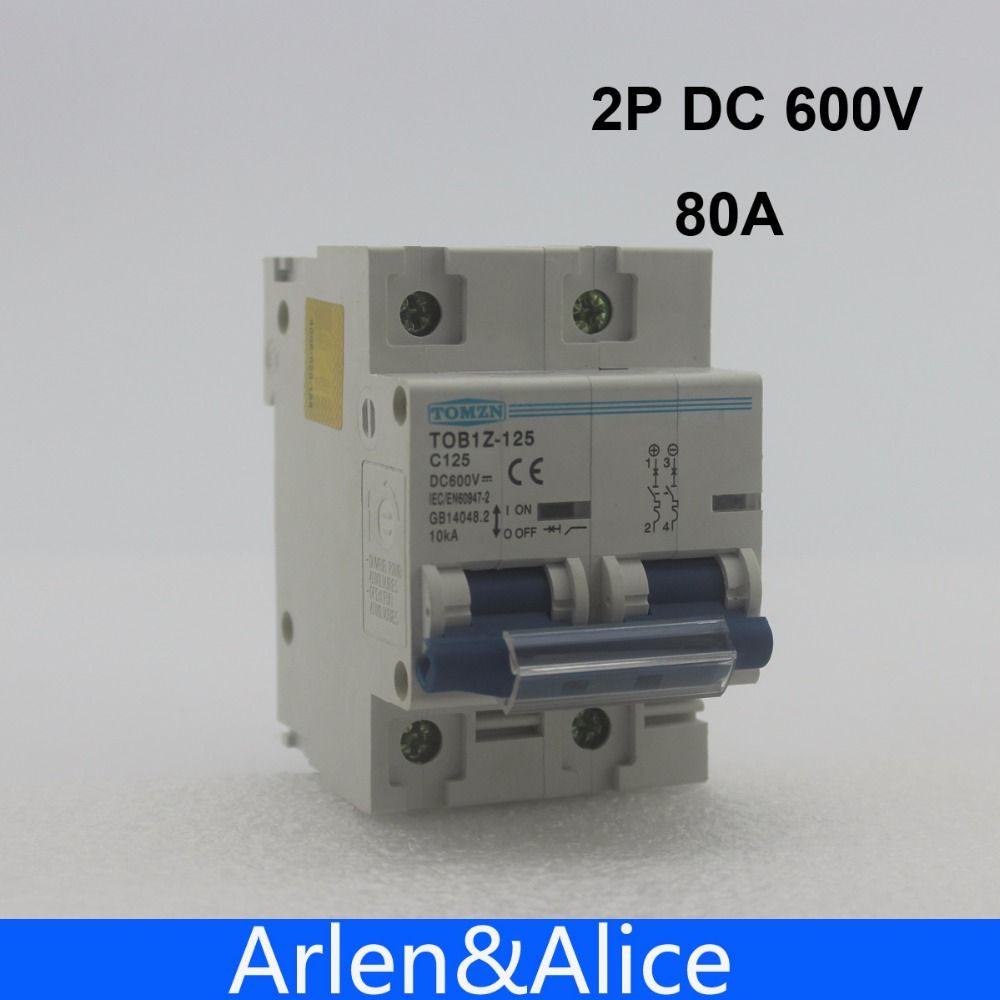 2P 80A DC 600V Circuit Breaker FOR PV System Curve
