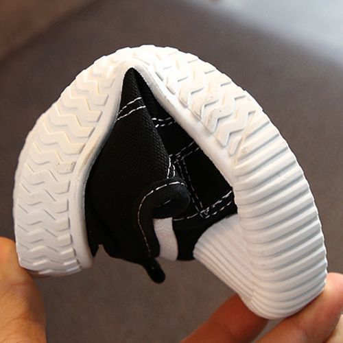 Children's Canvas Sneakers Baby Little Girls' Low-top Casual Shoes Black