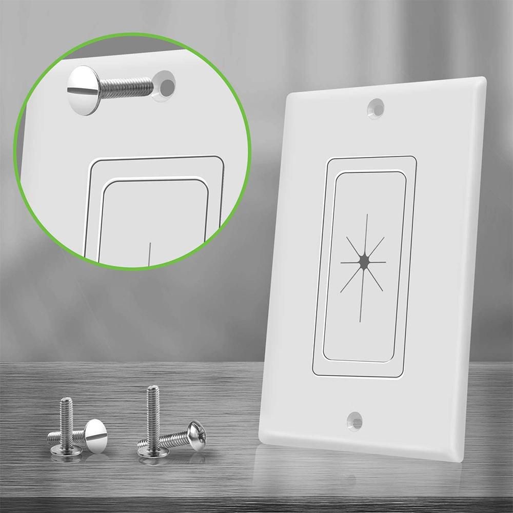 2 Pack Flexible Rubber Wall Grommet Insert with Decorator