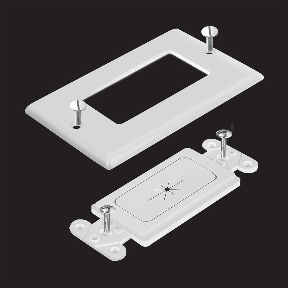 2 Pack Flexible Rubber Wall Grommet Insert with Decorator