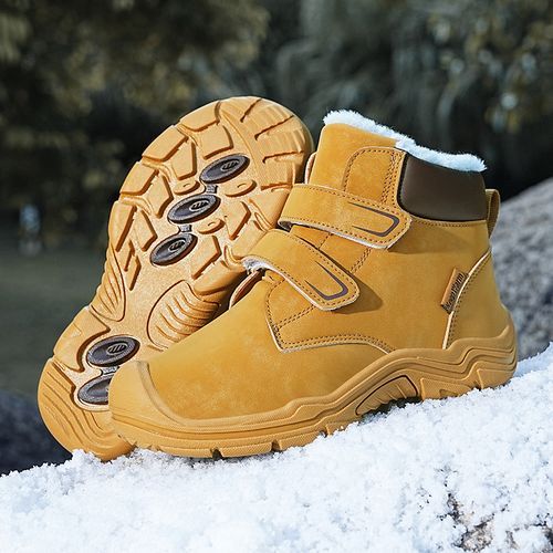 Boys, Girls And Children's Casual Trend Snow Boots-Yellow