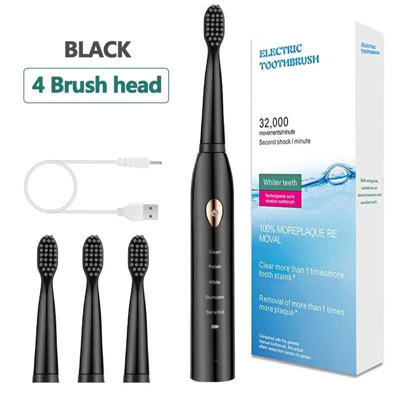 USB Rechargeable Sonic Electric Toothbrush Vibration 5 Gear