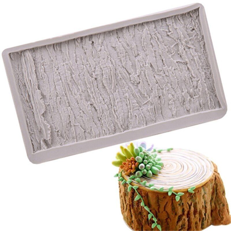 Tree Bark Texture Wood Pattern Mat Fondant Silicone Mould