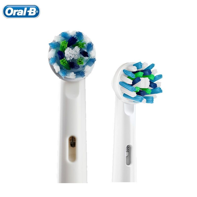 Floss Action Electric Toothbrush Replacement Brush Heads Refill 16 Degree Cross Bristle Design Remove Daily Plaque Deeply(1 Piece EB50 Head)