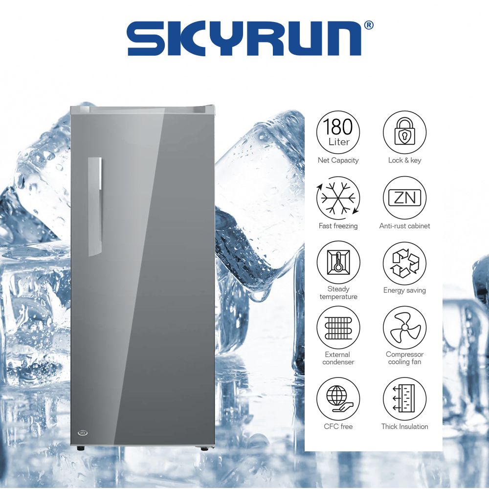 180 Litres Upright Freezer (BDL-180HC) - Silver