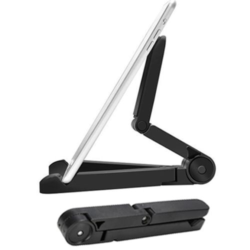 Mobile Phone Holder IPad Stand Tablet Adjustable Folding Portable Stand Black