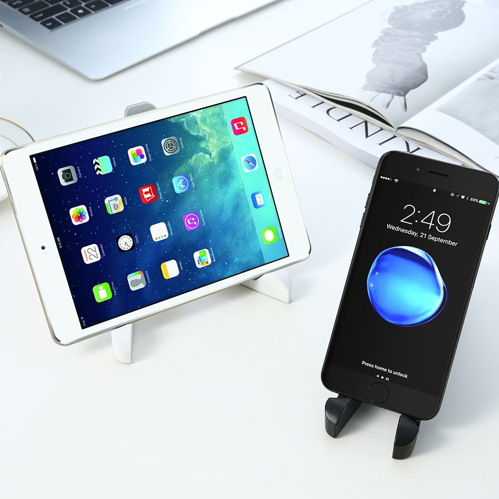 Mobile Phone Holder IPad Stand Tablet Adjustable Folding Portable Stand Black