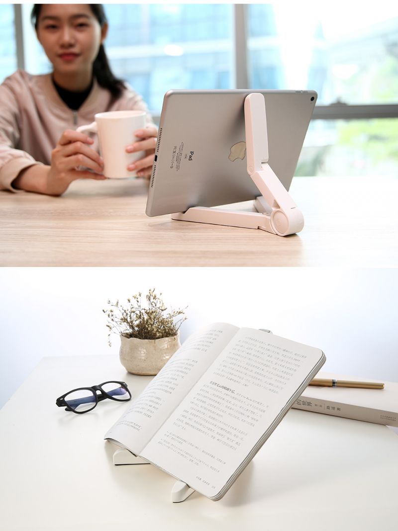 Mobile Phone Holder IPad Stand Tablet Adjustable Folding Portable Stand Black