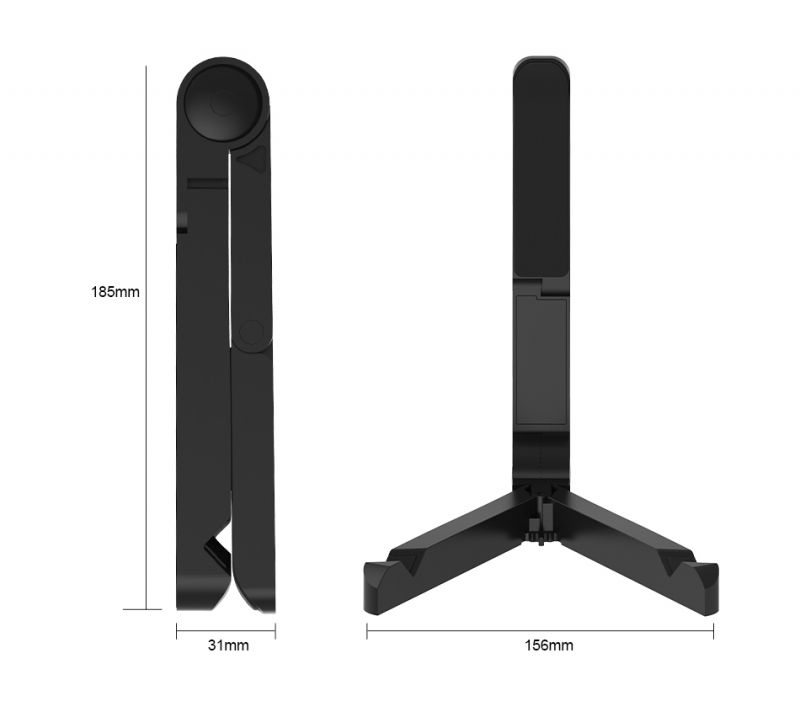 Mobile Phone Holder IPad Stand Tablet Adjustable Folding Portable Stand Black