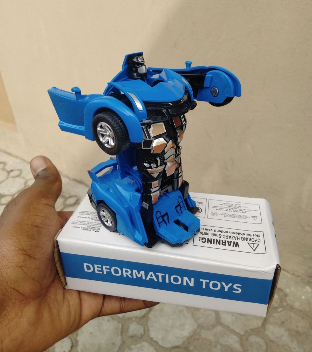 Car Inertial Transformer Robots Toy -Dark Blue