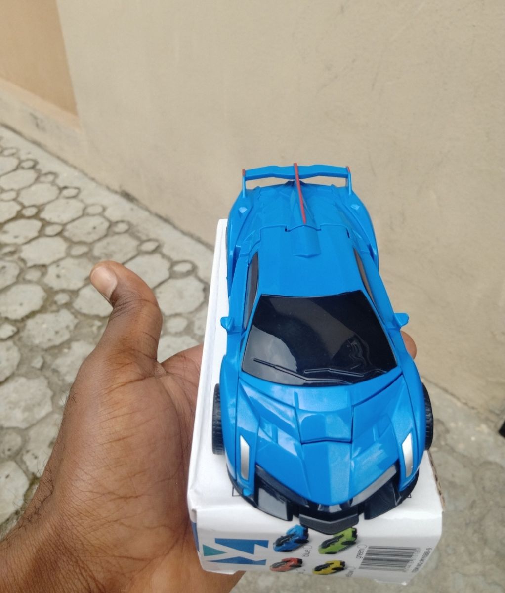 Car Inertial Transformer Robots Toy -Dark Blue