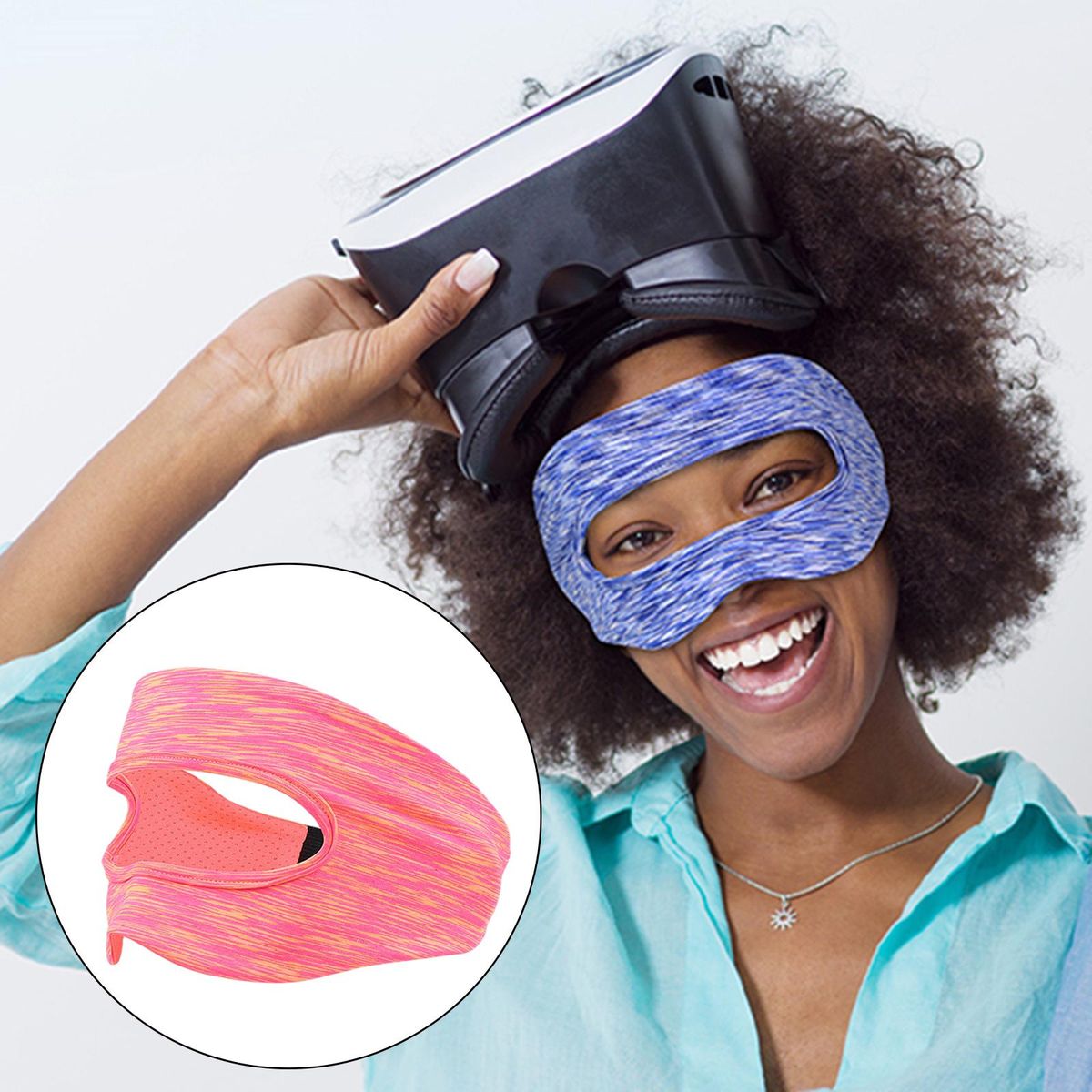 VR Masks For Quest To Use Sweat Band Design VR Accessories Orange