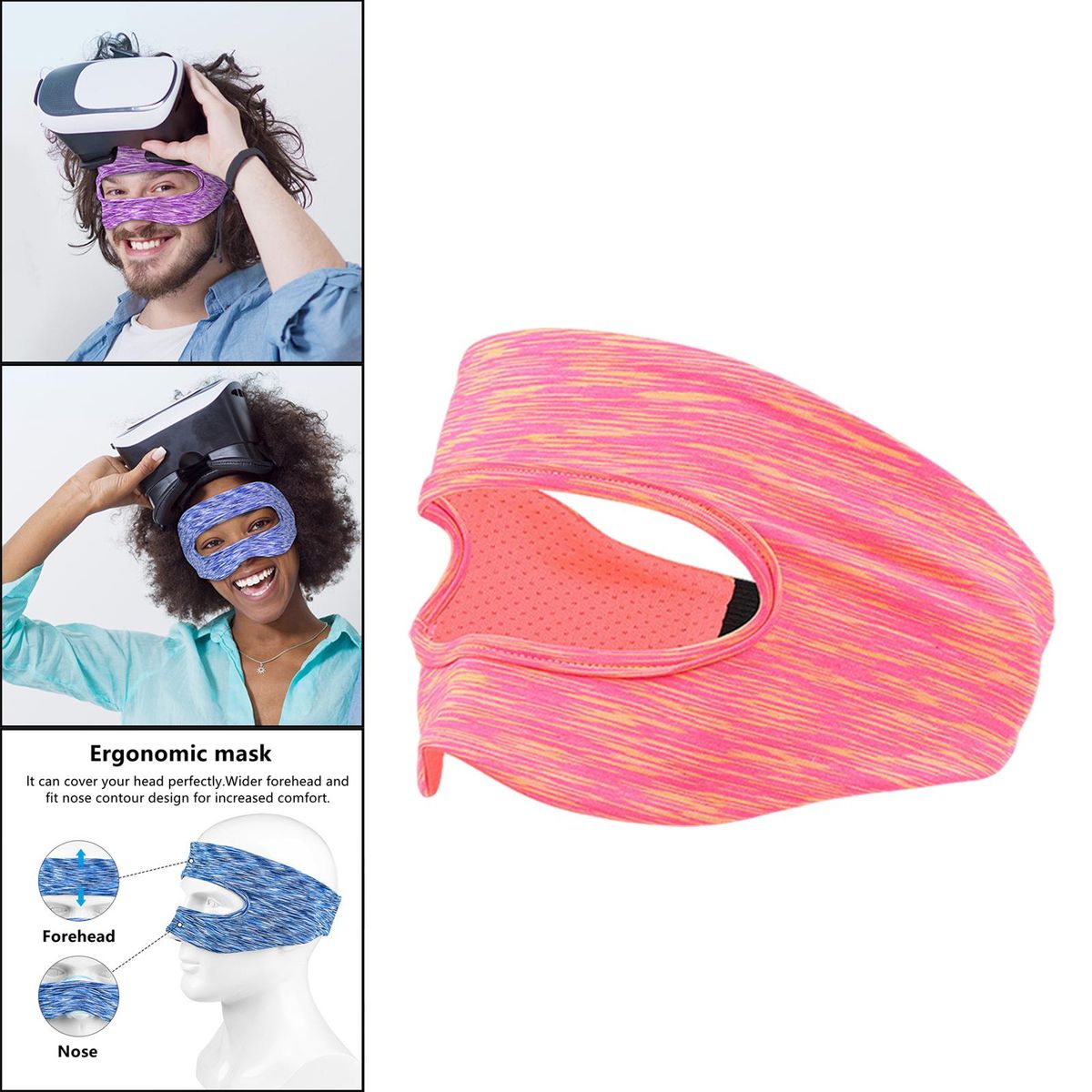 VR Masks For Quest To Use Sweat Band Design VR Accessories Orange